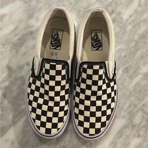 Vans Black & White Checkered Skate Shoes Unisex M 9/W 10.5